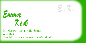 emma kik business card